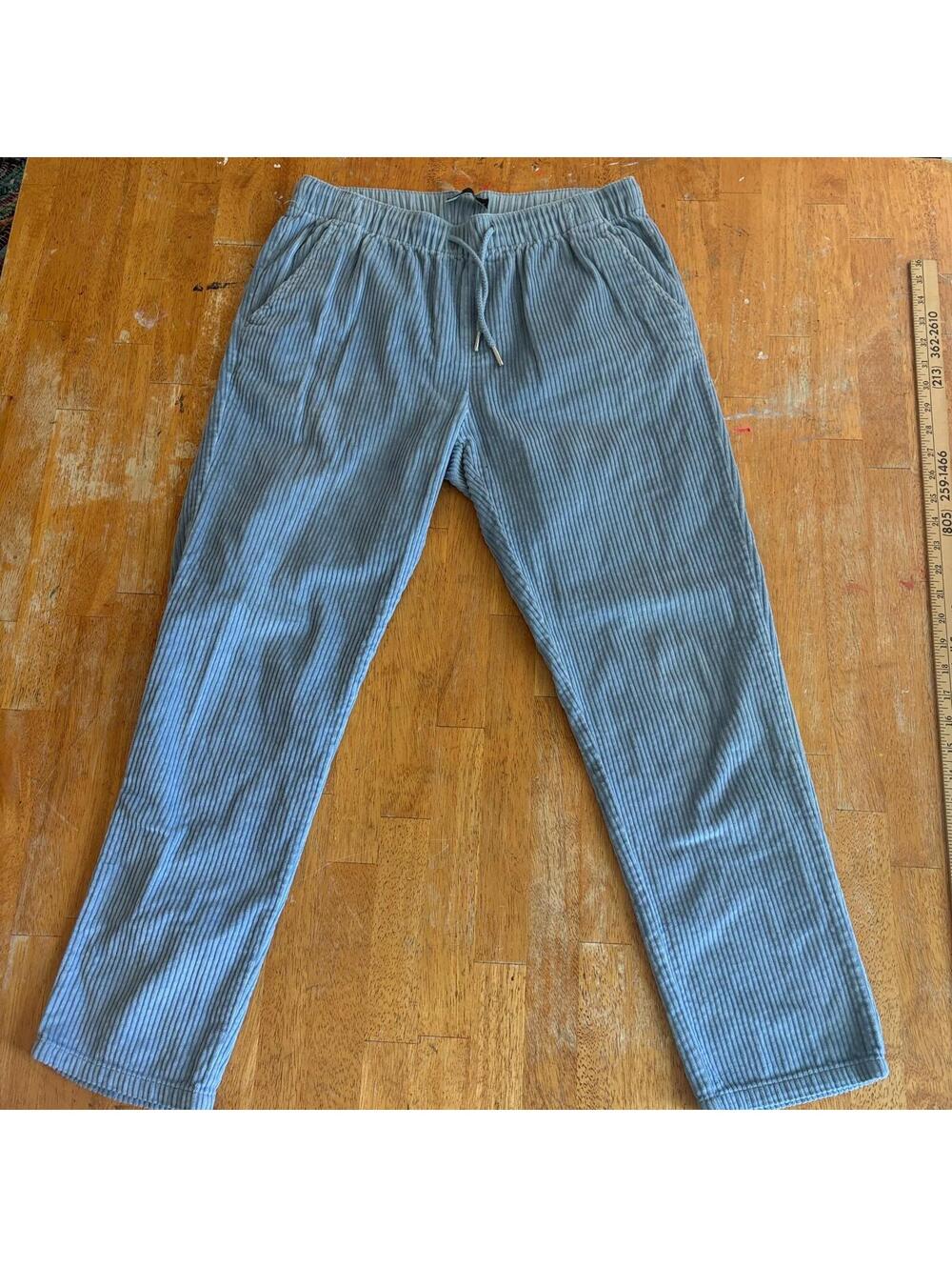 Corduroy Jogger Pants Womens ASOS Design S Fits Like 30X27 Gray Elastic Waist